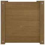 vidaXL Jardinière d'extérieur Marron miel 40x40x40 cm Bois de pin