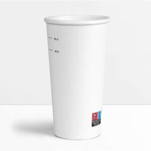 1000 gobelets carton blancs 65 cl 22 oz