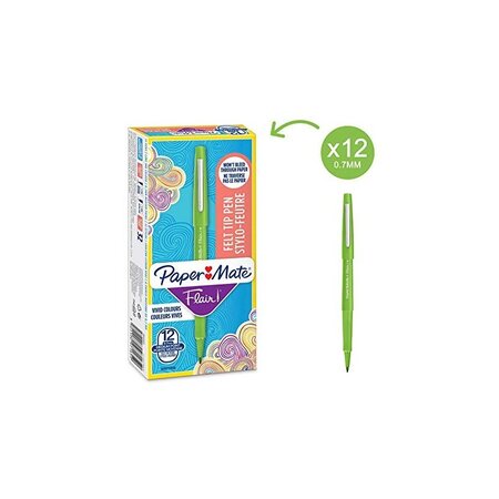 Paper:Mate Stylo feutre Flair Original, vert pomme ,lot de 12