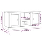 vidaXL Meuble TV chêne marron 100x35 5x45 cm bois d'ingénierie
