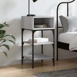vidaXL Table de chevet sonoma gris 35x34 5x70 cm bois d'ingénierie