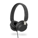 Casque Filaire en Tissu | Conception supra-auriculaire | Câble audio de 1,2 m | Anthracite/Noir