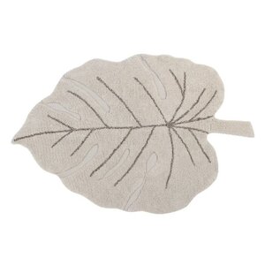 Tapis coton lavable Monstera Natural - 120 x 180 cm