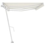 vidaXL Auvent automatique sur pied 600x300 cm Crème