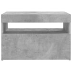 vidaXL Meubles TV avec lumières LED 2 Pièces gris béton 60x35x40 cm