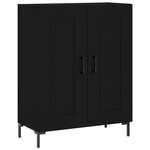 vidaXL Buffet haut Noir 69 5x34x180 cm Bois d'ingénierie
