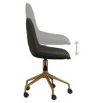 vidaXL Chaises pivotantes à manger lot de 4 Gris foncé Velours