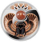 SOLAR SCARABAEUS Ancient Symbol argent monnaie 1 Dollars Niue 2021