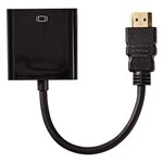 NEDIS HDMI™ - VGA Cable - HDMI™ Connector  -  VGA Female + 3.5 mm output - 0.2 m - Noir