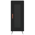 vidaXL Buffet haut Noir 34 5x34x180 cm Bois d'ingénierie