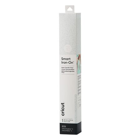 Cricut Smart Iron-On : Feuille Glitter Blanc 33x91 cm