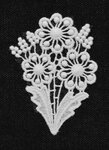 Transfert thermocollant dentelle Bouquet Fleurs 9x6 5 cm
