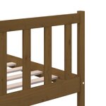 vidaXL Cadre de lit Marron miel Bois massif 200x200 cm