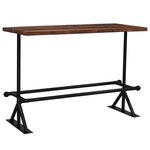 vidaXL Table de bar Bois massif de récupération Marron 150x70x107 cm