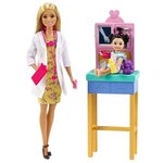 Barbie - coffret métier barbie docteure avec poupées barbie et patiente  et accessoires médicaux - poupée mannequin - des 3 ans