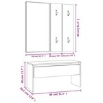 vidaXL Ensemble de meubles de couloir Chêne marron Bois d'ingénierie