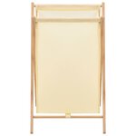 vidaXL Panier à linge Bois de cèdre et textile Beige 42 x 41 x 64 cm