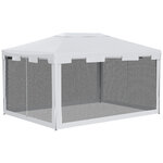 Tonnelle barnum style colonial dim. 4L x 3l x 2 55H m 4 moustiquaires blanc et noir