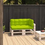 vidaXL Coussins de palette 3 Pièces vert vif tissu