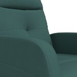 vidaXL Fauteuil électrique de massage Vert foncé Tissu