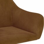 vidaXL Chaise pivotante de salle à manger Marron Velours