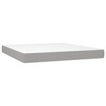 vidaXL Lit à sommier tapissier avec matelas Gris clair 180x200cm Tissu