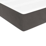 vidaXL Lit à sommier tapissier et matelas Gris foncé 90x200 cm Velours