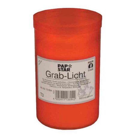 Bougie tombale 3 jours, diamètre: 64 mm, rouge PAPSTAR