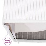 vidaXL Panier à linge avec une seule section bambou blanc 83 L