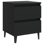 vidaXL Table de chevet Noir 40x35x50 cm Aggloméré