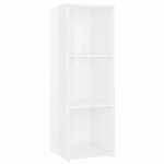 vidaXL Meubles TV 2 Pièces Blanc brillant 107x35x37 cm Aggloméré
