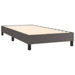 vidaXL Sommier à ressorts de lit Gris 80x200 cm Similicuir