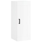 vidaXL Buffet haut Blanc brillant 34 5x34x180 cm Bois d'ingénierie