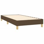 vidaXL Lit à sommier tapissier avec matelas Marron foncé 90x190 cm