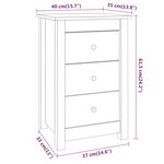vidaXL Tables de chevet 2 Pièces 40x35x61 5 cm Bois de pin massif