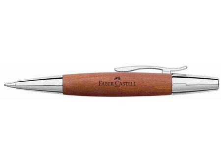 Stylo à bille E-MOTION, poirier / chrome FABER-CASTELL