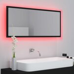 vidaXL Miroir à LED de salle de bain Noir 100x8 5x37 cm Acrylique