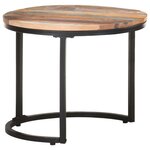 vidaXL Tables d'appoint 3 Pièces Bois de récupération massif