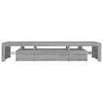 vidaXL Meuble TV avec lumières LED Sonoma gris 215x36 5x40 cm