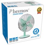 Bestron ventilateur de bureau rétro dft35m 35 cm 35w vert menthe