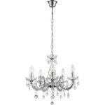 Globo lustre cuimbra ii acrylique chromé transparent 63116-5