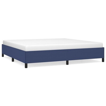 vidaXL Cadre de lit Bleu 200x200 cm Tissu