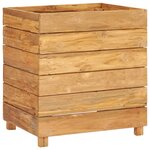 vidaXL Lit surélevé 50x40x55 cm Bois massif de teck et acier