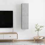 vidaXL Meubles TV 2 Pièces Gris béton 30 5x30x60 cm Aggloméré