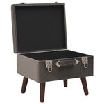 vidaXL Tabourets de rangement 3 Pièces Gris Velours