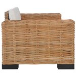 vidaXL Fauteuil avec coussins Rotin naturel