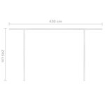 vidaXL Auvent manuel rétractable avec LED 4x3 5 m Jaune et blanc