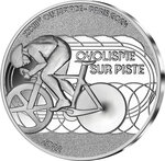 Pièce de monnaie en Argent 10 Euro g 22.2 Millésime 2024 Olimpic Games Paris 2024 CYCLISME SUR PISTE