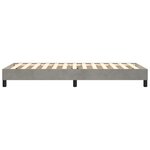 vidaXL Sommier à ressorts de lit Gris clair 90x190 cm Velours