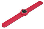 Montre classic bracelet rose framboise et cadran noir